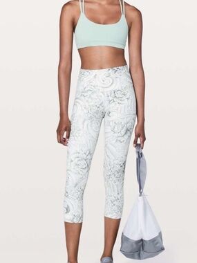 Lululemon Wunder Under Crop (Hi-Rise) *21" Twine White Multi Size 4